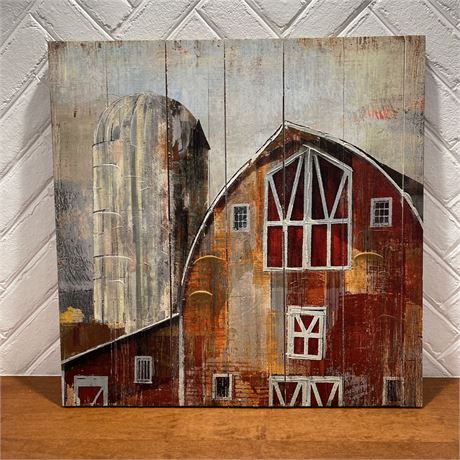 Distressed Barn Paneled Wood Art Print