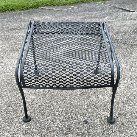 Black Wrought Iron Patio Foot Stool