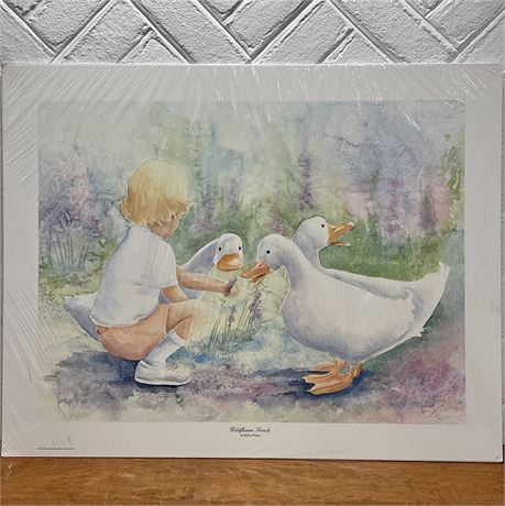1987 Nancy Phelps "Wildflower Snack" Print