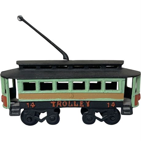 Antique Cast Iron Trolly #14 Car