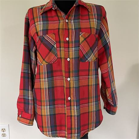 Vintage Big Mac Size Medium Button-Up Flannel