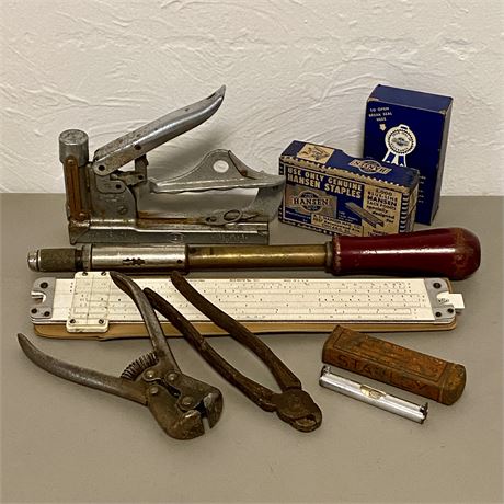 Collection of Vintage Hand Tools and Advertising