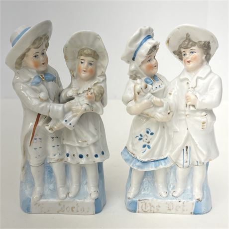 1948 Porcelain Figurines "The Vet" and "The Doctor" Made in Germany
