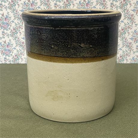 Antique Two-Tone Glazed Stoneware Crock