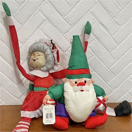 Parachute Santa Claus & Mrs. Claus Plushes