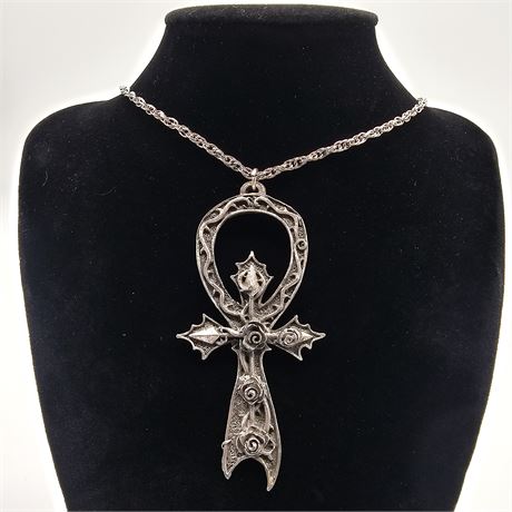 Vampire Thee Masquerade Pewter Ankh Necklace