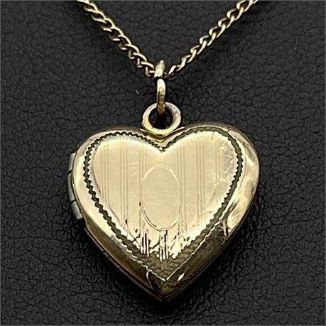 1/20 12K GF Chain with Old Locket Pendant
