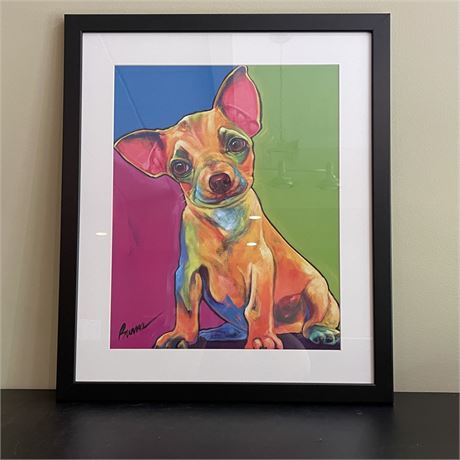 Great Colorful 'Zeus' Framed and Matted Print by Ron Burns