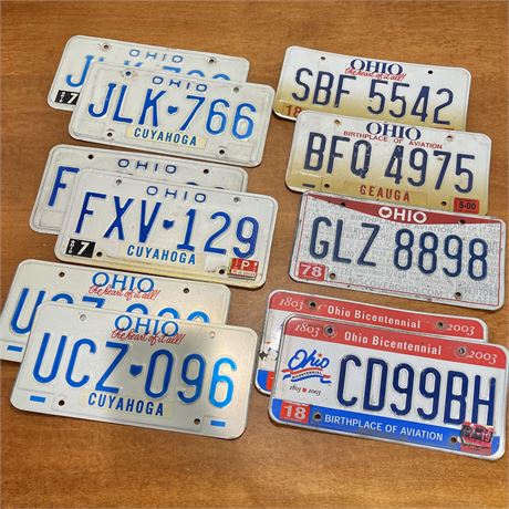 Vtg Ohio License Plates (4 Pairs)