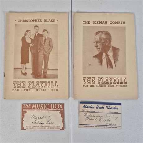 Christopher Blake & Ice Man Cometh Playbills