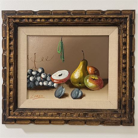 Signed Giovanni Battista Loreti Framed Still Life Fruit Painting