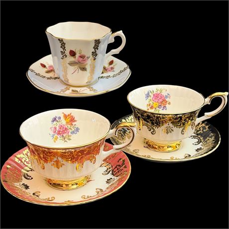 Paragon & Royal Grafton Fine Bone China Teacup & Saucer Sets