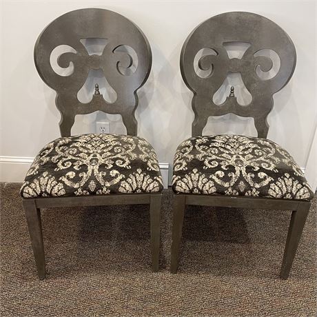 Pair of Arhaus Girardi Geo Link Bell’Arte Side Chairs