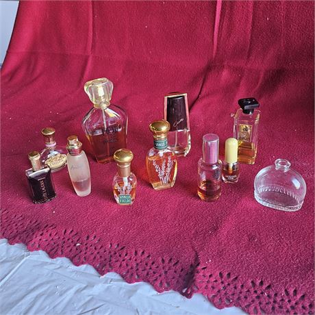 Collection of various vintage  perfume bottles with Contents