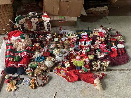 Large lot of various Christmas decorations/ornaments.
