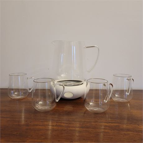 Mead Warmer, Pitcher and Glasses