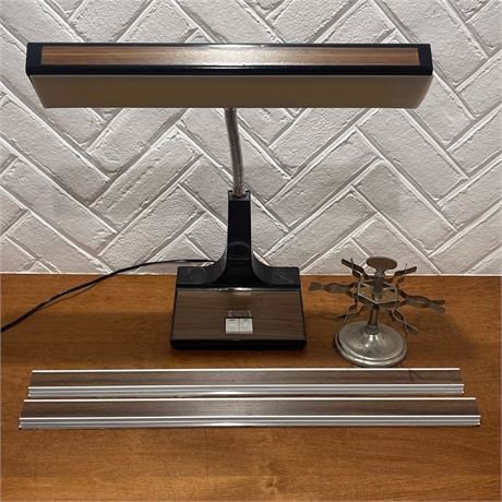 Desk Lamp with Achilles Stamp Carousel and Board Edging