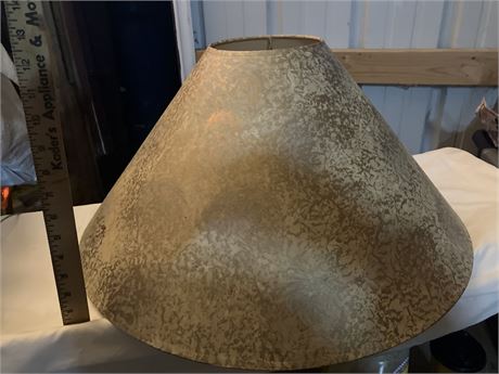 One large lamp shade (beige with gold flecks)
