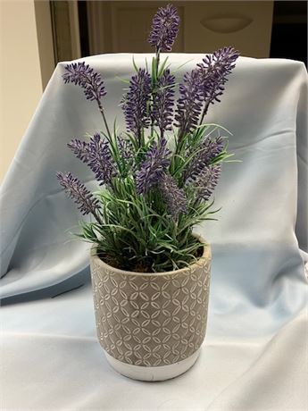 Artificial Lavender Plant in Decorative Pot