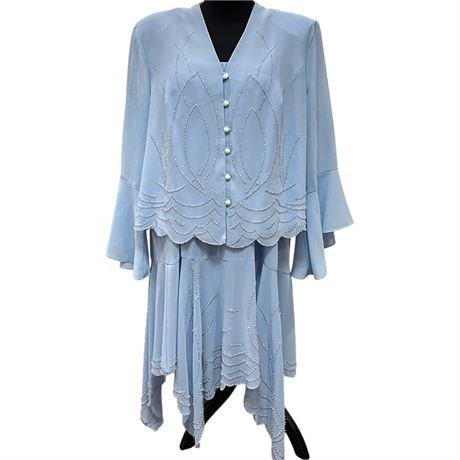 J.R. Nites Women’s Size 22 Button-Up Top & Size 20 Skirt Set
