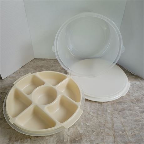 Cake Tote and Divided Covered Bowl