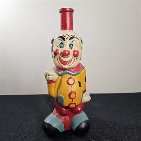 1950's Viarengo Torino Clown Italian Wine Decanter-Sealed