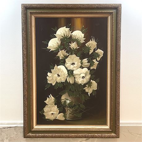 Signed Duchemin Floral Still Life Framed Painting