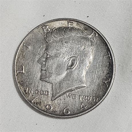 1964 Kennedy Half Dollar Coin. Silver