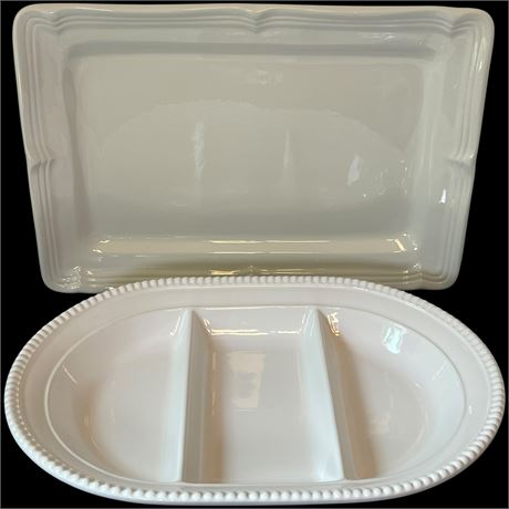Mikasa French Countryside Serving Platter & Ceriart Divided Serving Dish