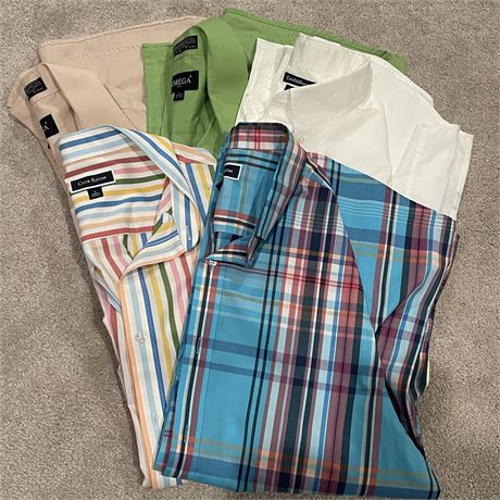 Men's Size Large Button-Down Short Sleeve Shirts