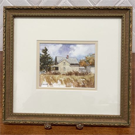 Cathy Welner WPA Original Watercolor "Summer Get Away" - Framed and Matted