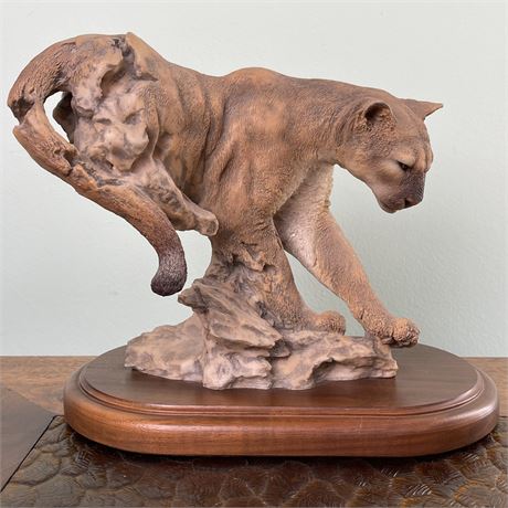 Mill Creek Studios Cougar Sculpture on Stand