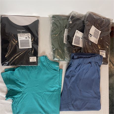 NEW Woman Within Size XL Short-Sleeve Shirts and Size Large 3/4 Length Joggers