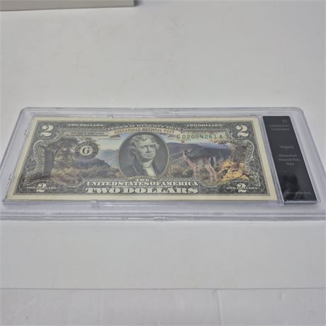 VA Colorized $2 Bill