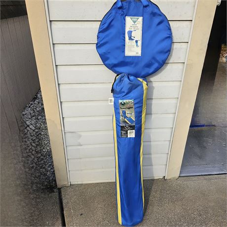 Blue & Yellow 2-Position Lounger w/ Shade