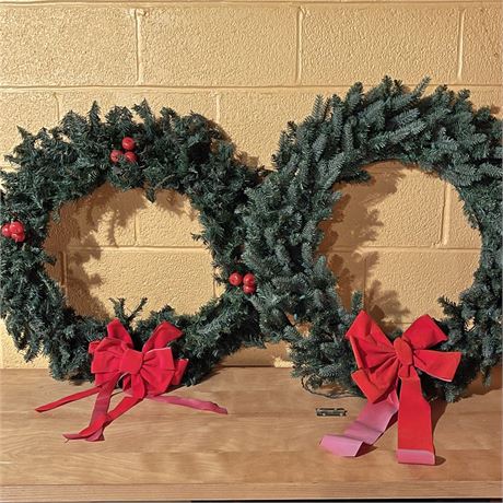 (2) Artificial 33” Wreaths