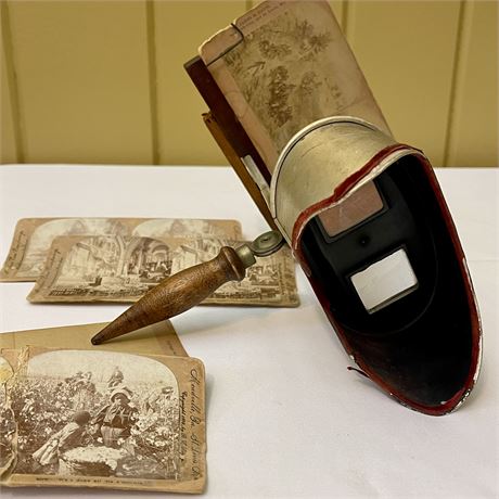 1902 "The Perfecscope" Stereoscope Viewer with Cards
