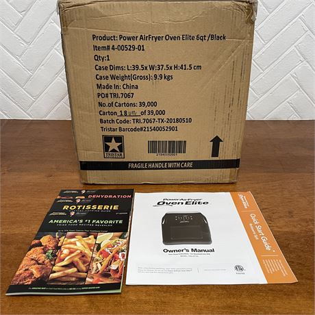 Power Air Fryer "Oven Elite" 6 qt. Air Fryer *NEW*
