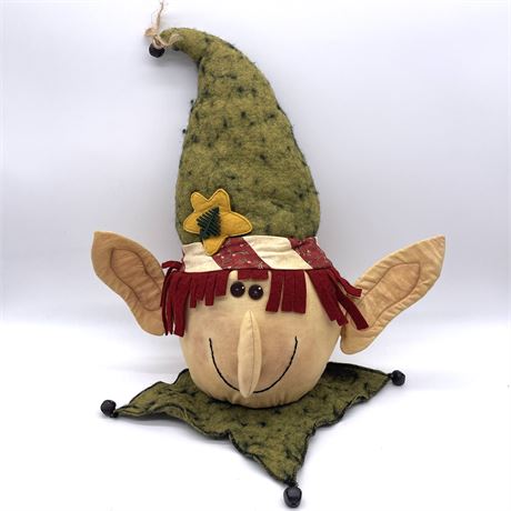 Plush Primitive Style Elf with Jingle Bells - 16.5T