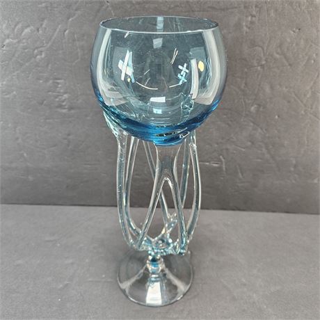 Large Jozefina Krosno Art Glass Octopus/Jellyfish Vase