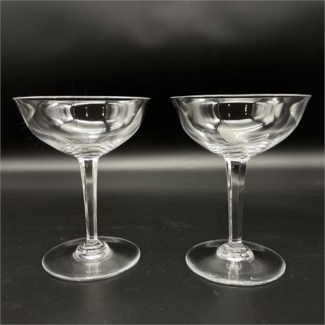 (2) Baccarat Crystal "Coppelia" Champagne Coupes