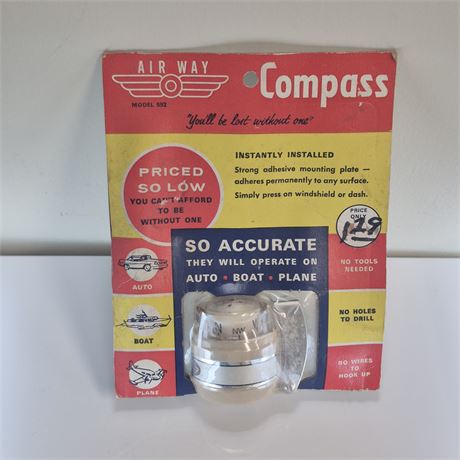 NIB Vtg Air Way Compass No. 592