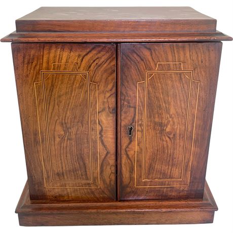 Antique English Walnut Smoking Box