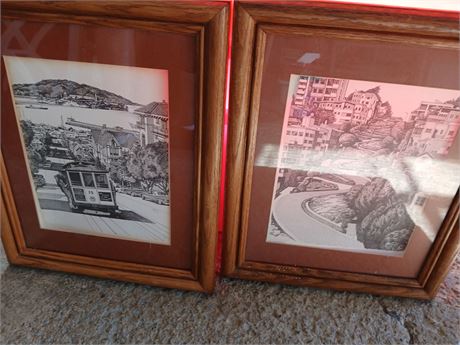 2 framed of san francisco