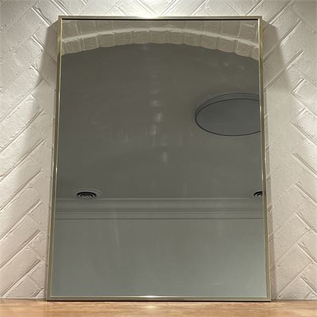 Sleek Modern Silver Framed Wall Mirror