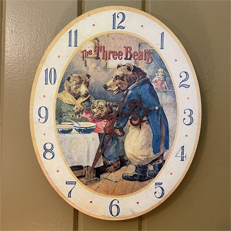 Goldilocks and the Three Bears Storytime Collection Wall Clock