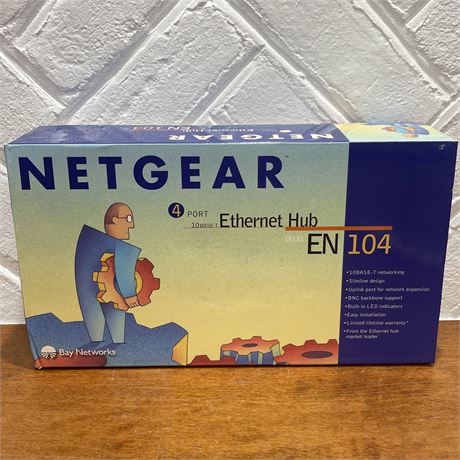 NIB Netgear EN104 4 Port Ethernet Network Hub