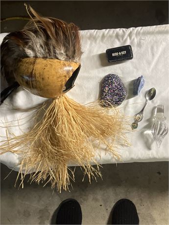 Replica of a Hawaiian warrior helmet,