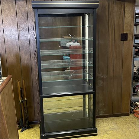 Glass Display Cabinet with Black Framing