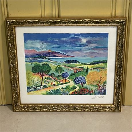1997 Jean-Claude Picot Pencil Signed "Retour de Promenade" Serigraph w/ COA